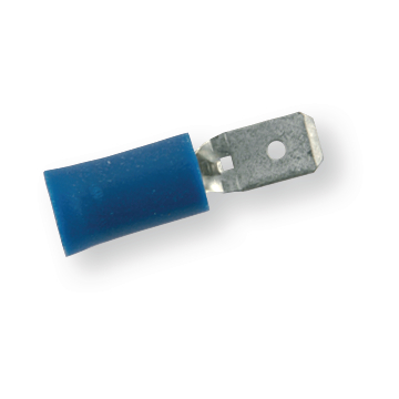 Kabelsko flatstift 2505 H blå 3319 4,8 mm